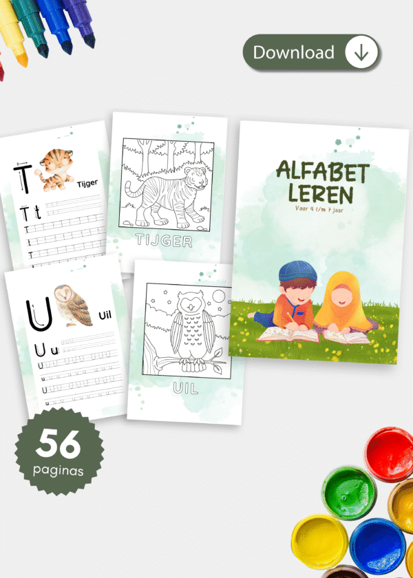 Alfabet leren voor 4 t/m 7 jaar