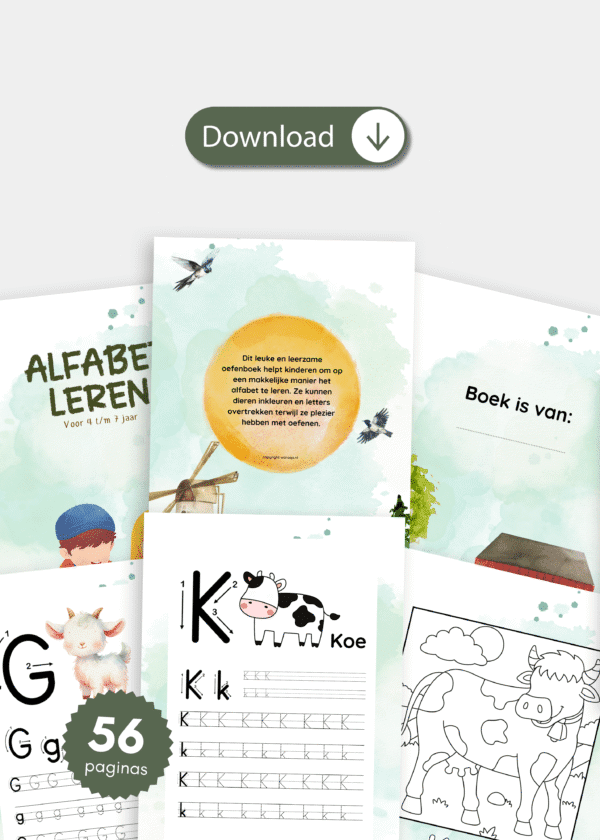 Alfabet leren voor 4 t/m 7 jaar