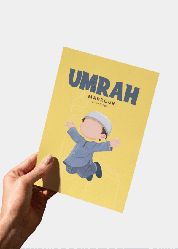 Umrah Mabrour kaart A6 voor grote jongen als islamitisch cadeau
